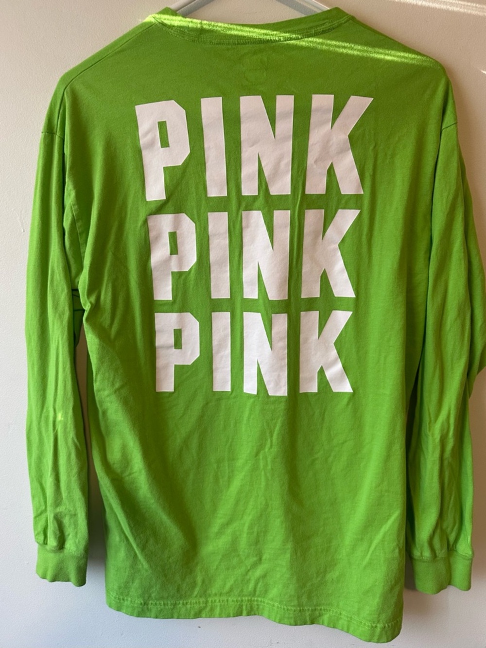 VS Pink Green Long Sleeve Top S